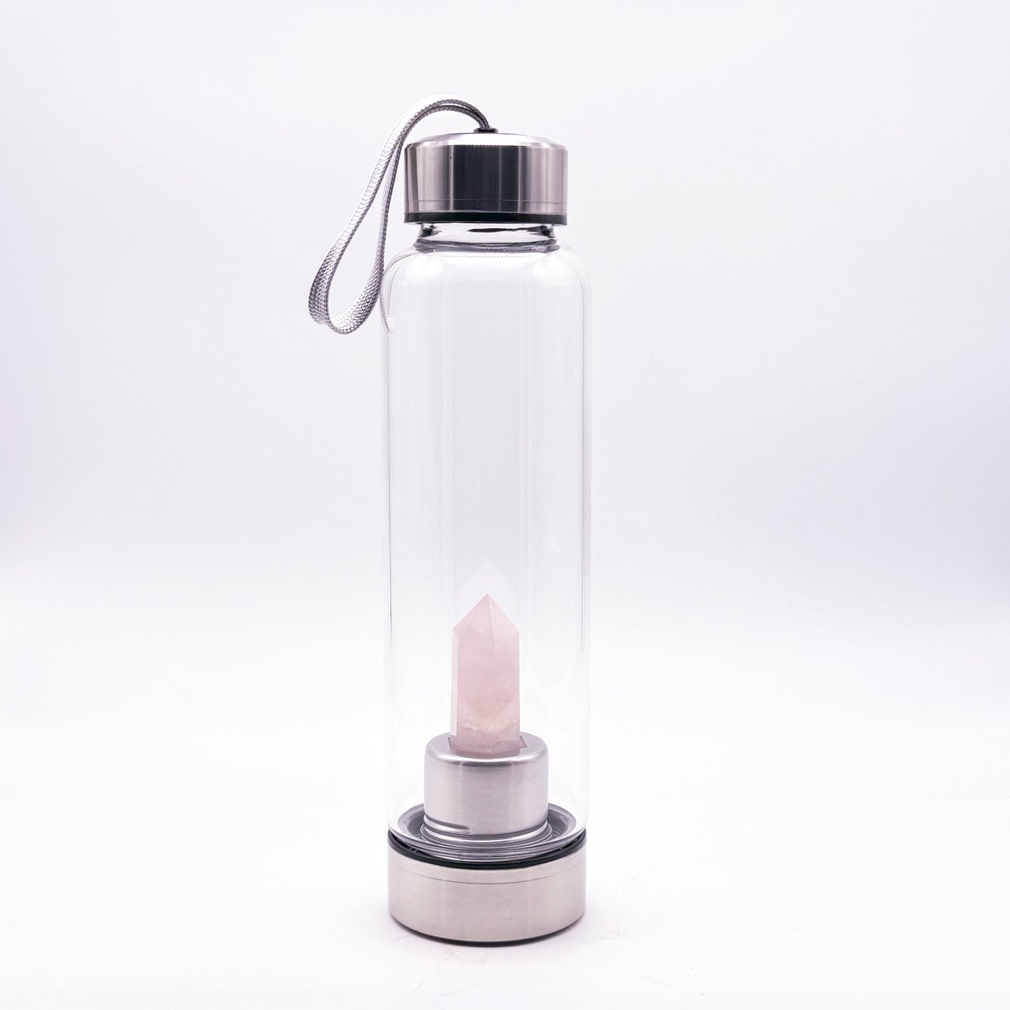 Rose Quartz- Healing Elixir Crystal Water Bottle